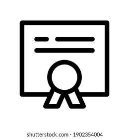 certificate icon or logo isolated sign symbol vector illustration - high quality black style vector icons
