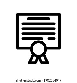 certificate icon or logo isolated sign symbol vector illustration - high quality black style vector icons
