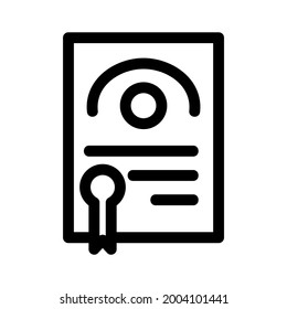 certificate icon or logo isolated sign symbol vector illustration - high quality black style vector icons
