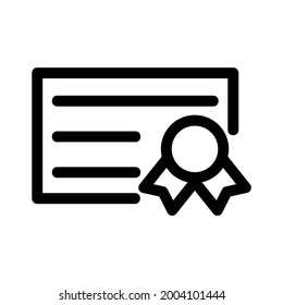 certificate icon or logo isolated sign symbol vector illustration - high quality black style vector icons
