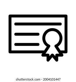 certificate icon or logo isolated sign symbol vector illustration - high quality black style vector icons
