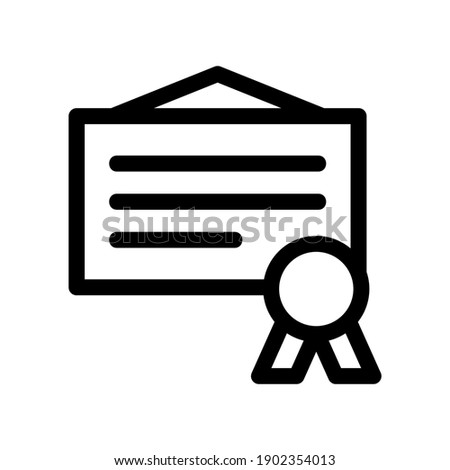 certificate icon or logo isolated sign symbol vector illustration - high quality black style vector icons
