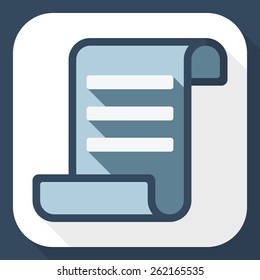 Certificate icon with long shadow