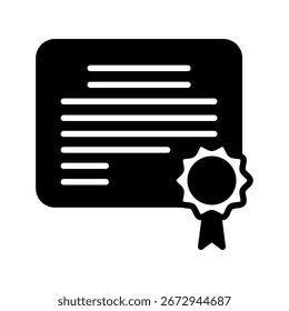 Certificate Icon Mini Illustration Icon. Use For Modern Concept, Print, Ui, Ux Kit, Web And App Development. Vector Related To Office, Education, Examination And More