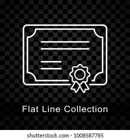 certificate icon on checkered background