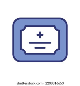 Icono de certificado sobre fondo blanco
