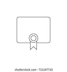 certificate icon on white background