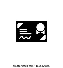 certificate icon. online learning and course icon. Perfect for application, web, logo and presentation template. icon design solid style