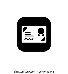 certificate icon. Online Learning icon. Perfect for application, web, logo and presentation template. icon design solid rounded style