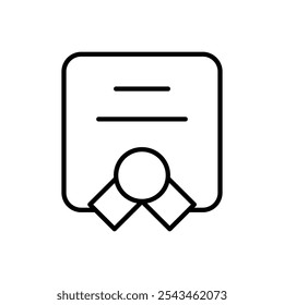 Certificate icon Outline vector for web ui