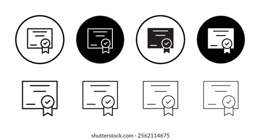 certificate icon Outline vector for web ui