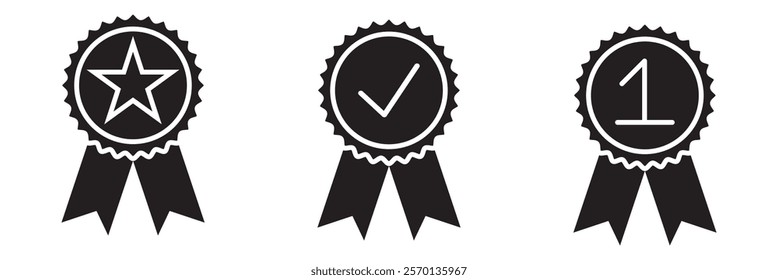 Certificate icon. Premium quality. Achievement badge. Profile Verification. Check mark icon. Vector check mark. Quality mark. Quality seal. Approval sign. Task done. Project completed. Check Mark.