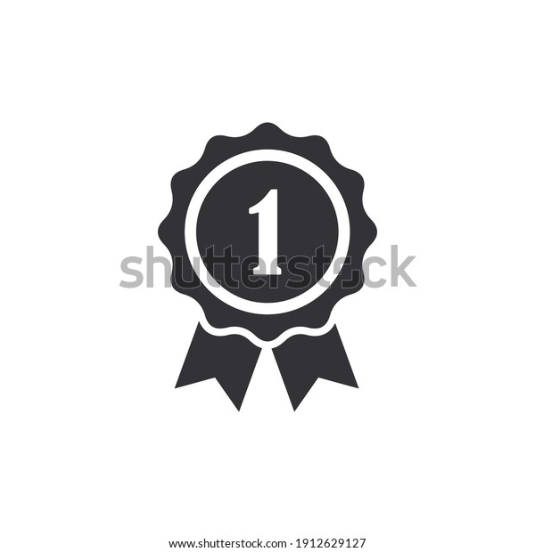 Certificate icon. Premium quality. Achievement\
badge. Quality mark. Award badge. First place. Achievement or award\
grant. Gold medal. Symbol of victory. Reward badge. Winner. Badge\
with ribbon. Level