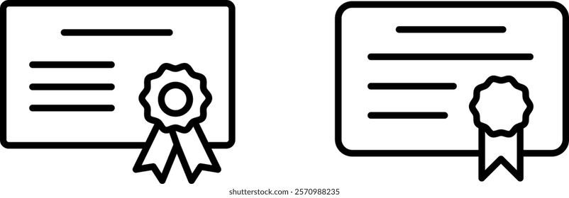  "Certificate Icon Representing Achievement, Recognition, and Official Documentation for Awards, Qualifications, and Certifications"