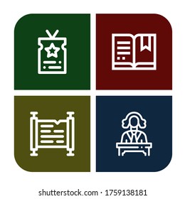 certificate icon set. Collection of Vip, Certificate, Scroll, Judge icons