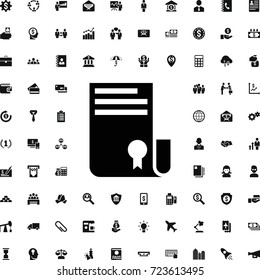 Certificate icon. set of filled business icons. can be used for web and mobile.