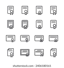 Icono de certificado aislado en blanco