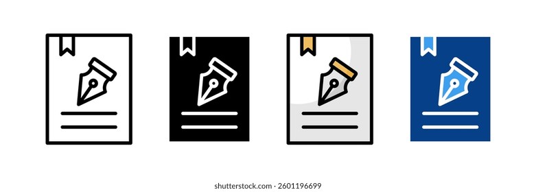 Certificate Icon Set Multiple Style Collection