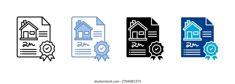 Conjunto de iconos de certificado Colección de estilo múltiple