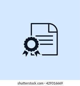 certificate icon. certificate sign