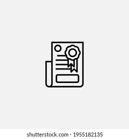 Certificate icon sign vector,Symbol, logo illustration for web and mobile