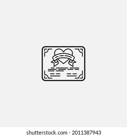 Certificate icon sign vector,Symbol, logo illustration for web and mobile