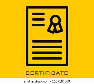 Certificate icon signs
