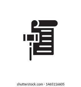Certificate icon. Simple glyph, flat vector of project management icons for ui and ux, website or mobile application