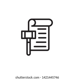certificate icon. Simple thin line, outline vector of Project Management icons for UI and UX, website or mobile application