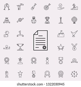 certificate icon. Succes and awards icons universal set for web and mobile