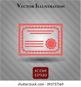 Certificate icon or symbol