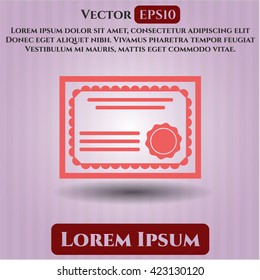 Icono de certificado o símbolo