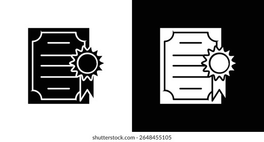 Certificate icon symbol collection. Flat vector stock illustration.