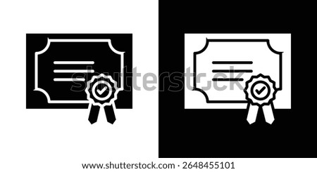 Certificate icon symbol collection. Flat vector stock illustration.