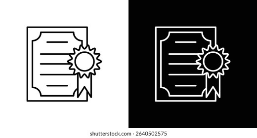 Certificate icon symbol concept for graphic design, Website, UI. EPS