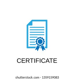 Certificate icon. Certificate symbol design. Stock - Vector illustration can be used for web