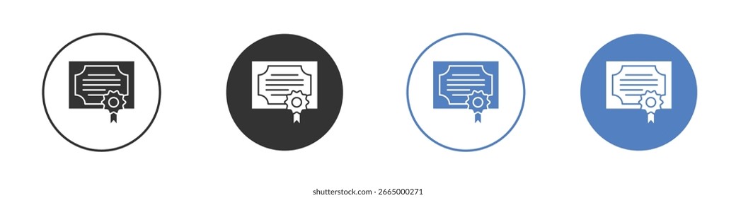 Símbolo do ícone do certificado. Elemento de design de qualidade.