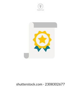 Certificate icon symbol template for graphic and web design collection logo vector illustration