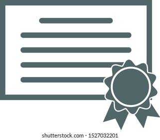 Certificate icon. Certificate symbol. Vector illustration