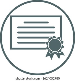 Certificate icon. Certificate symbol. Vector illustration