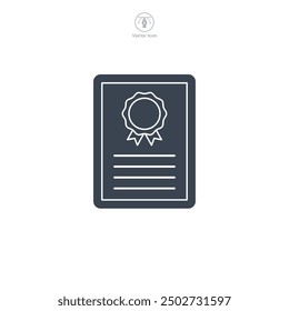 Certificate icon symbol vector illustration isolated on white background