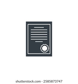 Certificate icon symbol vector illustration isolated on white background