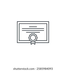 Certificate icon symbol vector illustration isolated on white background