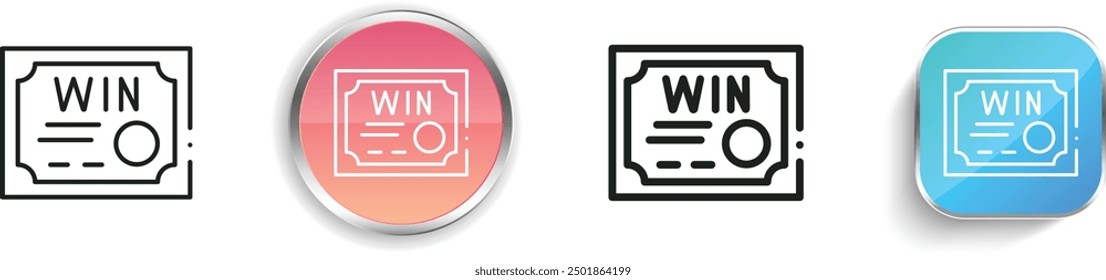 certificate icon. Thin Linear, Regular and Button Style Design Isolated On White Background