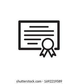 Certificate Icon In Trendy  Design Vector Eps 10