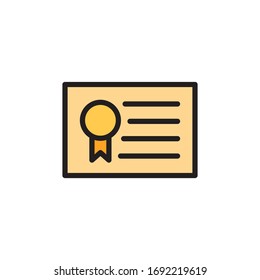 Icono De Certificado En El Vector De Diseño A La Vez Eps 10