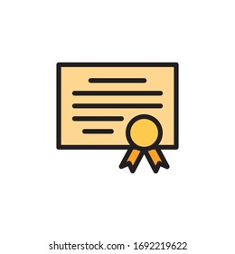 Certificate Icon In Trendy  Design Vector Eps 10