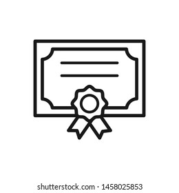 certificate icon in trendy flat style 