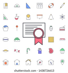 Certificate icon. Universal set of web for website design and development, app development