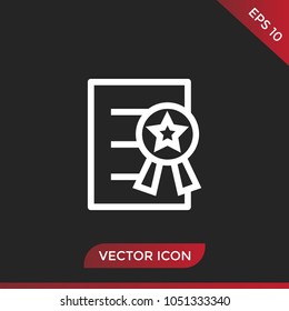 Certificate icon vector